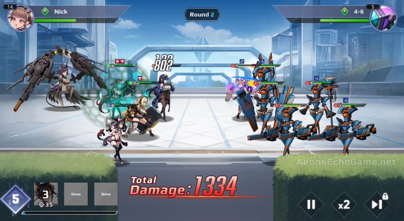 Combat auto-battler en 2D dans le RPG adulte Aeons Echo