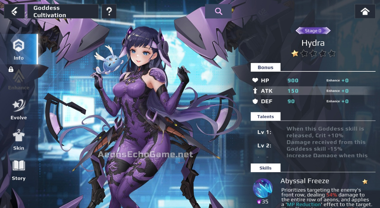 Déesse Légendaire dans le jeu adulte cyber-mythologique Aeons Echo