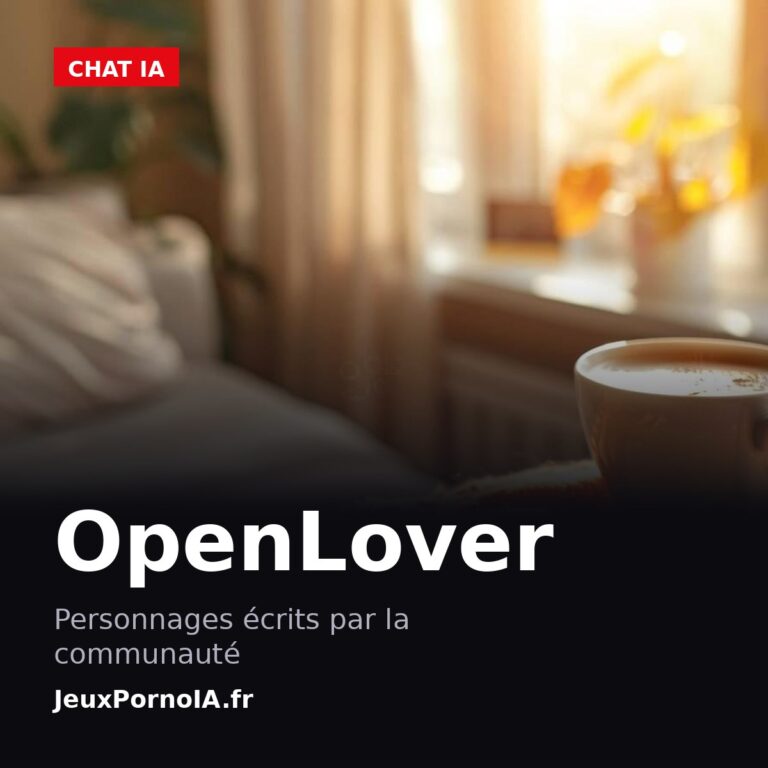 OpenLover, personnages écrits par la communauté (visuel officiel : https://jeuxpornoia.fr/wp-content/uploads/2024/09/chat_ia_erotique_interactif_2830.jpg)