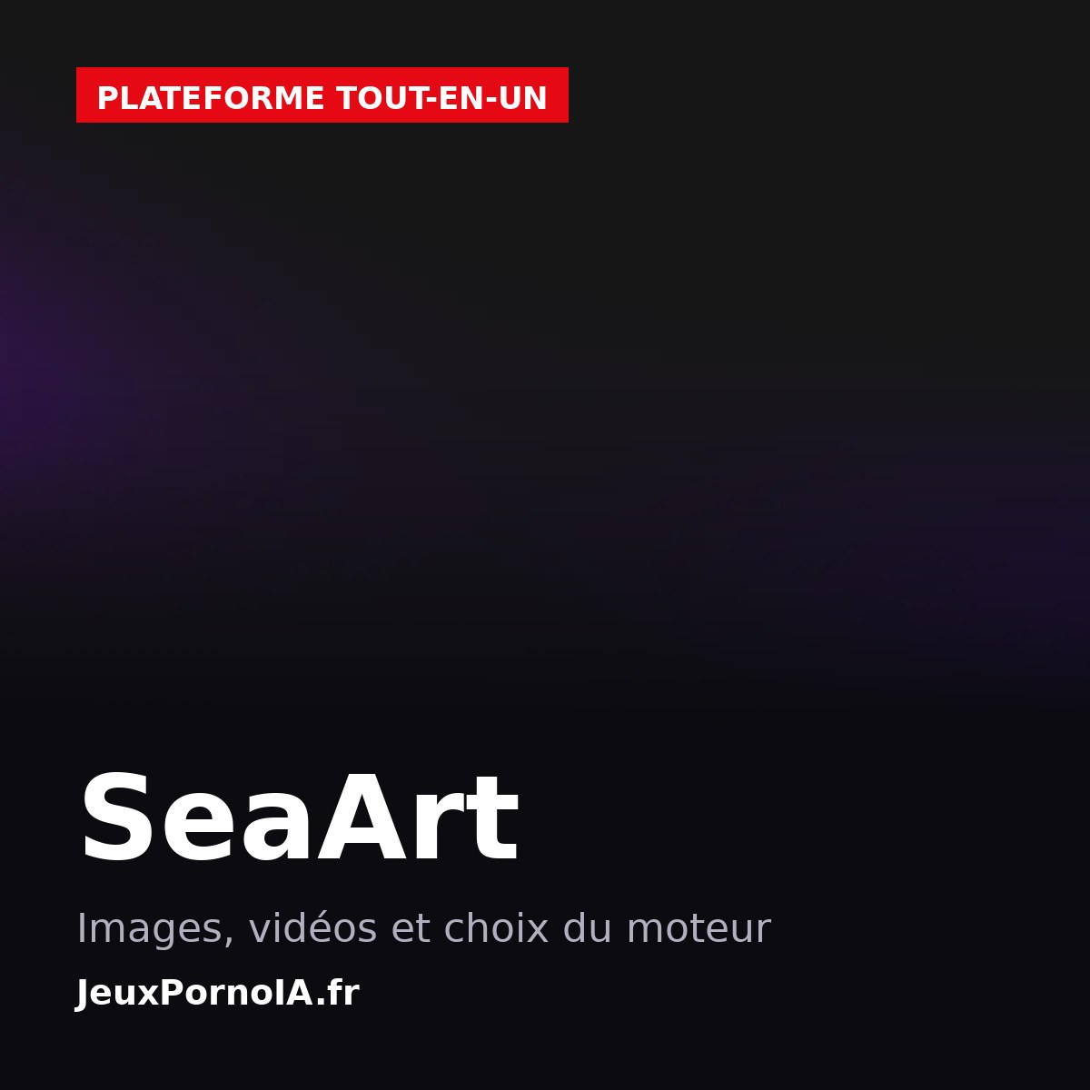 SeaArt, images, vidéos et choix du moteur (visuel officiel : https://www.seaart.ai/)