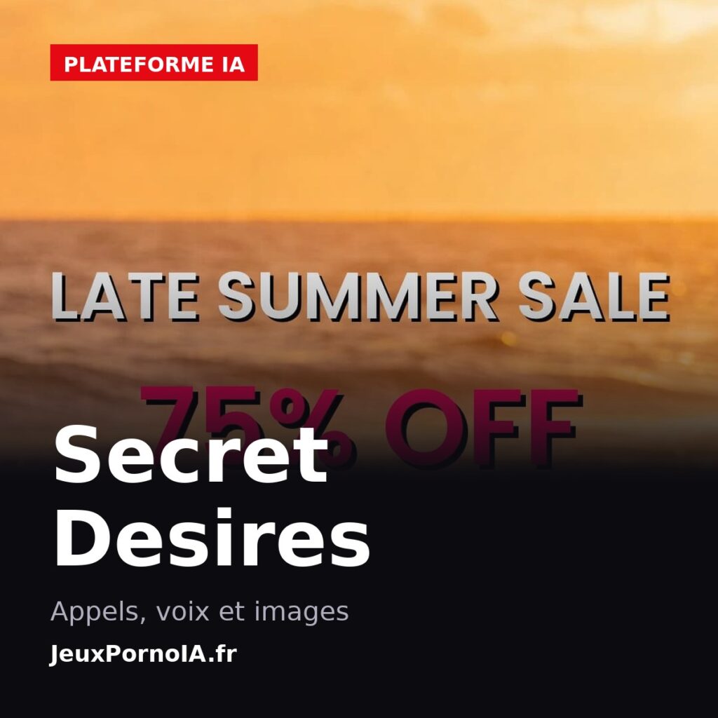 Secret Desires, appels, voix et images (visuel officiel : https://secretdesires.ai/)