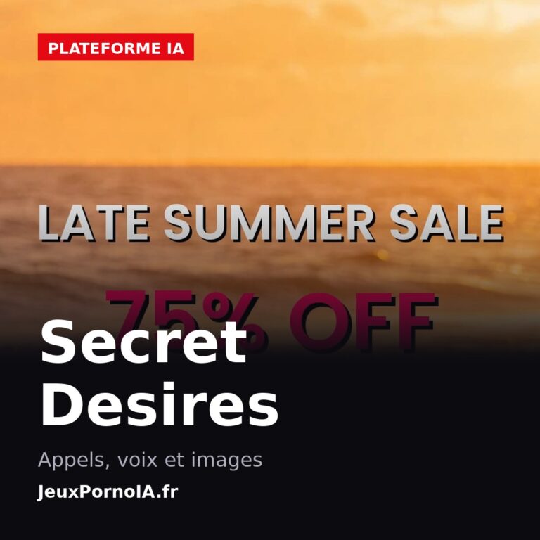 Secret Desires, appels, voix et images (visuel officiel : https://secretdesires.ai/)