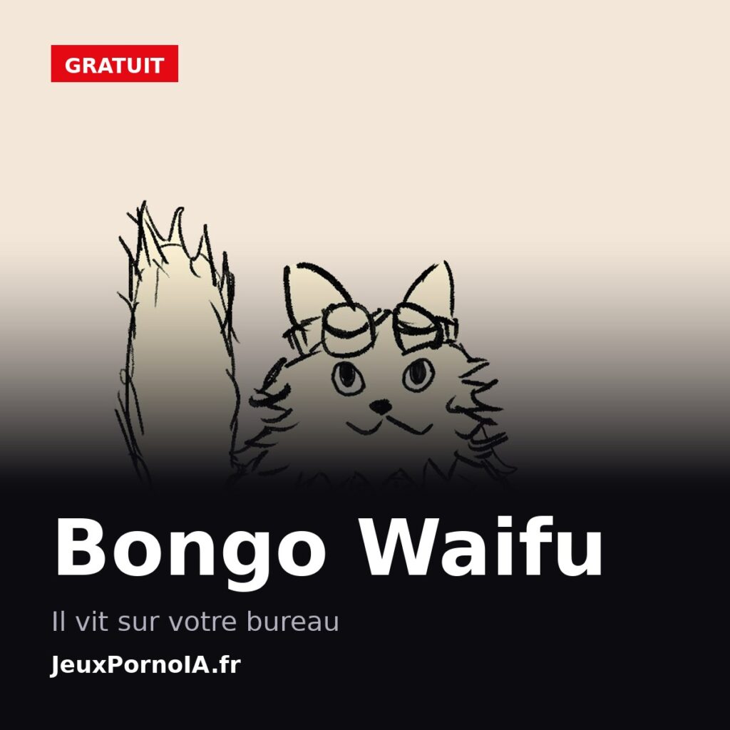Bongo Waifu, il vit sur votre bureau (visuel officiel : https://shared.fastly.steamstatic.com/store_item_assets/steam/apps/3861430/bd2ceb96fb39ed4f8ec193a16440147889c62af3/ss_bd2ceb96fb39ed4f8ec193a16440147889c62af3.1920x1080.jpg)