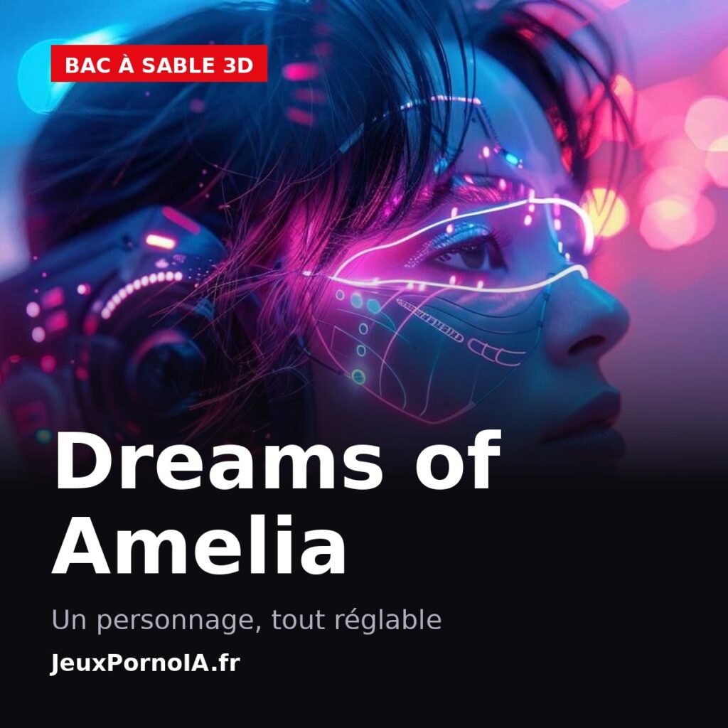 Dreams of Amelia, un personnage, tout réglable (visuel officiel : https://jeuxpornoia.fr/wp-content/uploads/2024/09/chatbot_erotique_et_jeux_sexuels_7507.jpg)