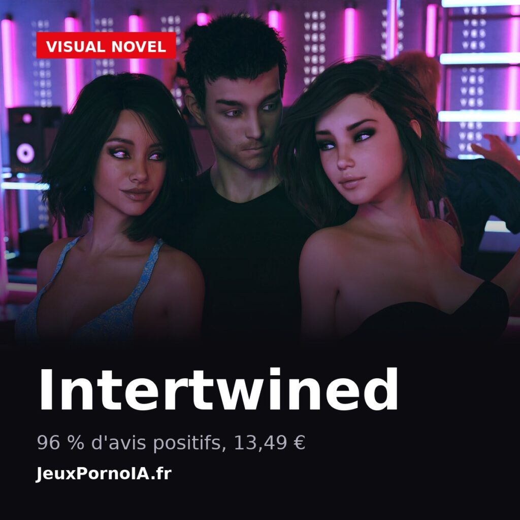 Intertwined, 96 % d'avis positifs (visuel officiel : https://shared.fastly.steamstatic.com/store_item_assets/steam/apps/4783540/32d44975926dd367037c425127265af7df297280/ss_32d44975926dd367037c425127265af7df297280.1920x1080.jpg)