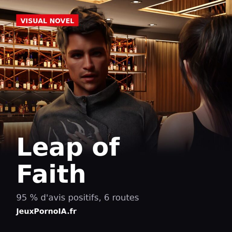 Leap of Faith, 95 % d'avis positifs, 6 routes (visuel officiel : https://shared.fastly.steamstatic.com/store_item_assets/steam/apps/1768640/ss_05013f18d47e1fb7b1e0f139eb674d5809bb9a2c.1920x1080.jpg)