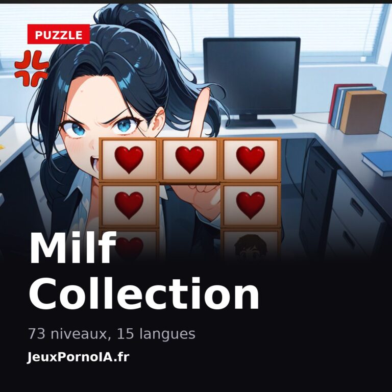 Milf Collection, 73 niveaux, 15 langues (visuel officiel : https://shared.akamai.steamstatic.com/store_item_assets/steam/apps/3772480/bd051917c54c613d5a3388997db26b18605ccf38/ss_bd051917c54c613d5a3388997db26b18605ccf38.1920x1080.jpg)