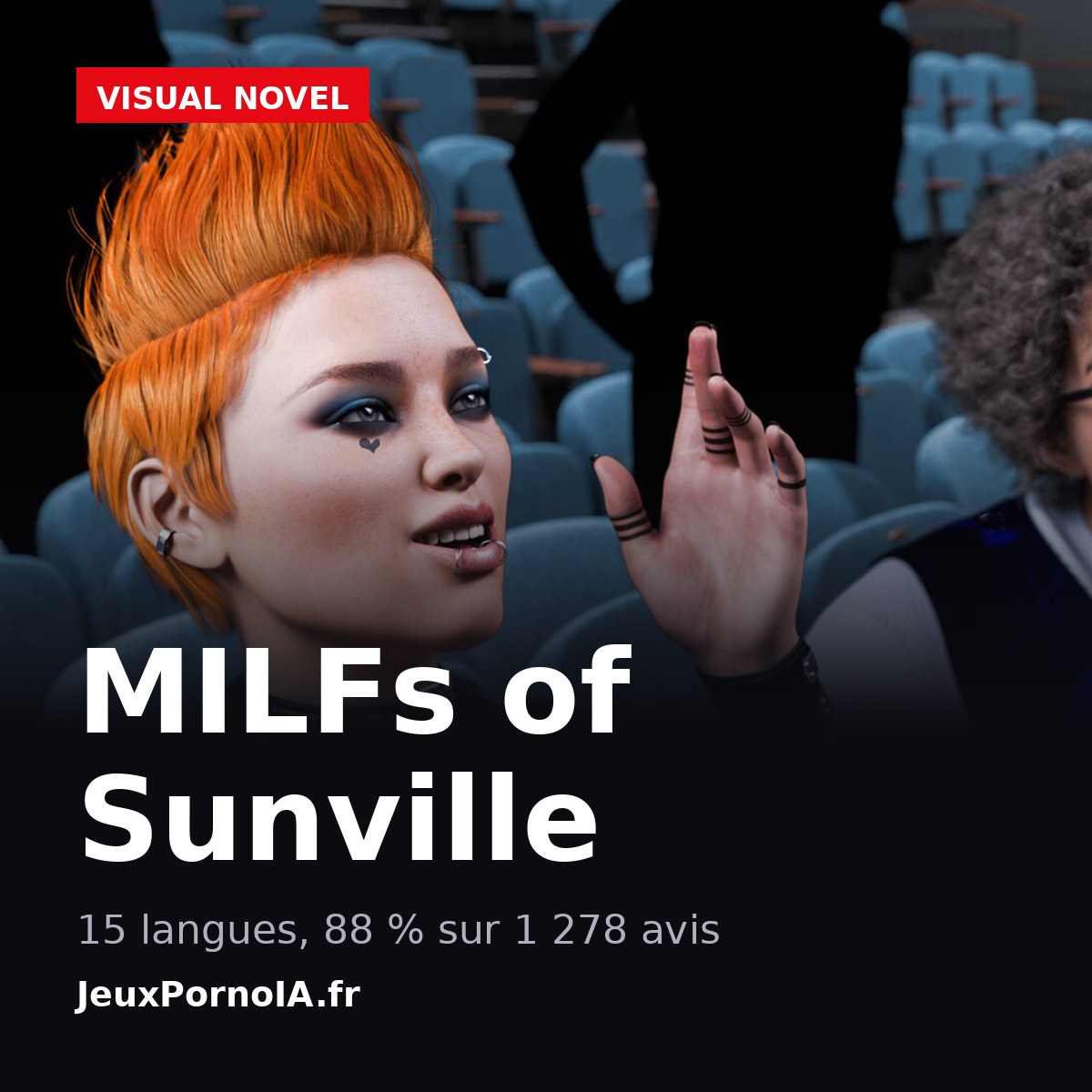 MILFs of Sunville, 15 langues, 88 % sur 1 278 avis (visuel officiel : https://shared.fastly.steamstatic.com/store_item_assets/steam/apps/2294730/1d1dee188cf348a1ff4d44937fd9fc3af0e2f994/ss_1d1dee188cf348a1ff4d44937fd9fc3af0e2f994.1920x1080.jpg)