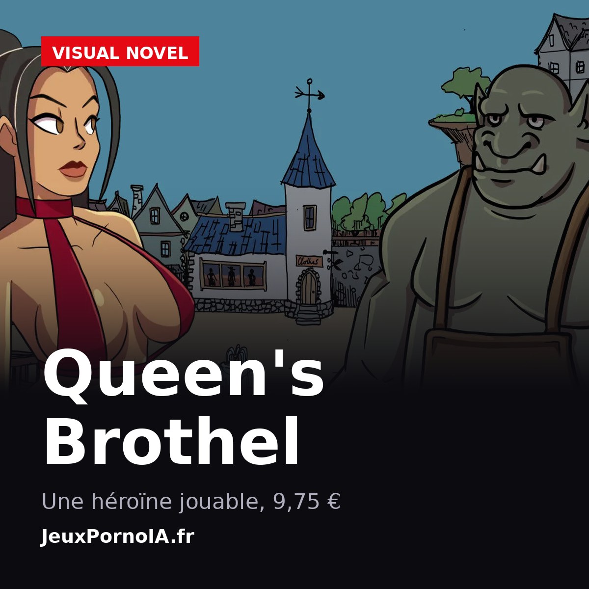 Queen's Brothel, une héroïne jouable (visuel officiel : https://shared.fastly.steamstatic.com/store_item_assets/steam/apps/1350250/ss_6687e79b73c18d8ad64904a9ae4a67d50b4fec8d.1920x1080.jpg)