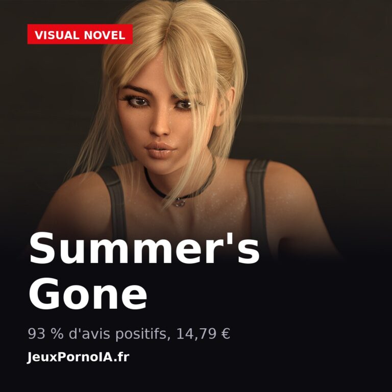 Summer's Gone, 93 % d'avis positifs (visuel officiel : https://shared.fastly.steamstatic.com/store_item_assets/steam/apps/2240150/ss_2342a00d6730c6ccc470b551cc5d63e396246dd8.1920x1080.jpg)