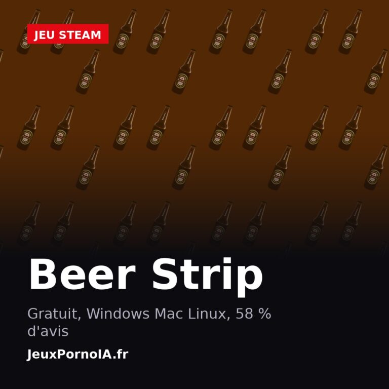 Beer Strip, gratuit, windows mac linux, 58 % d'avis (visuel officiel : https://store.steampowered.com/app/2632360/)