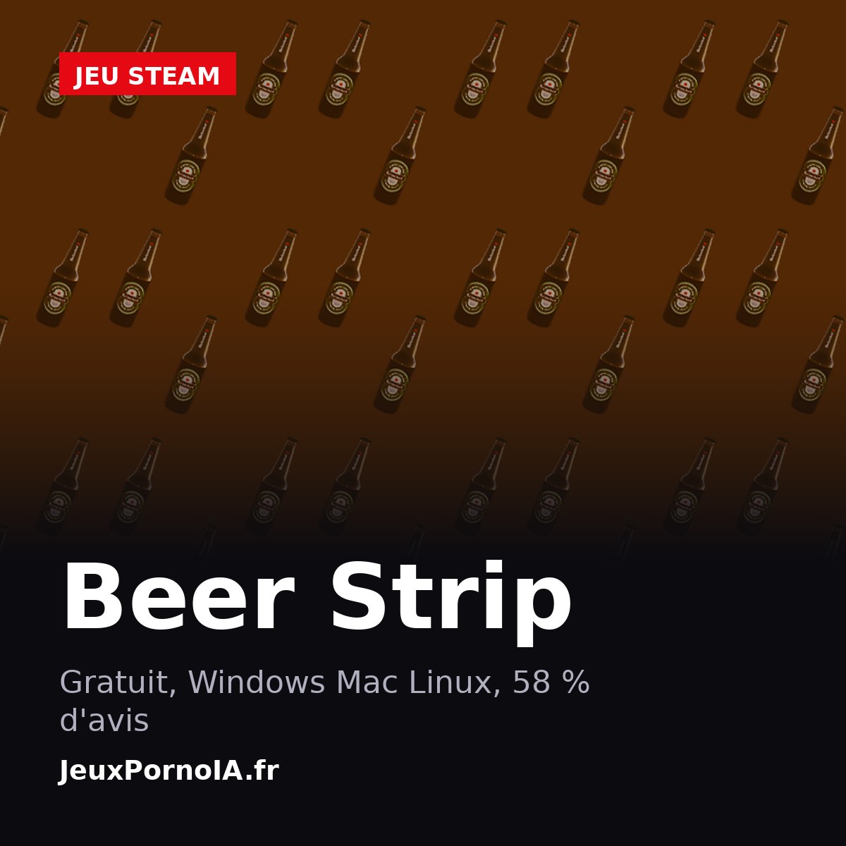 Beer Strip, gratuit, windows mac linux, 58 % d'avis (visuel officiel : https://store.steampowered.com/app/2632360/)