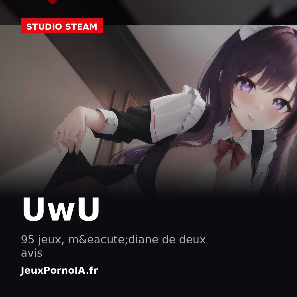 UwU, 95 jeux, médiane de deux avis (visuel officiel : https://store.steampowered.com/app/2827500/)